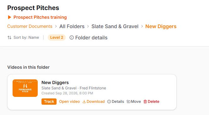A finished pitch filed under a prospect in Prospect Files