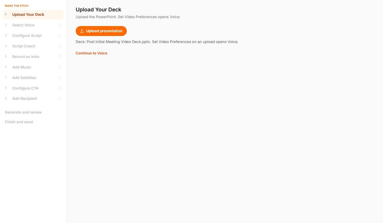 Upload a PowerPoint in PitchStudio